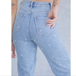 Playboy Raining Bunnies '90s Boyfriend Jeans. Size 24